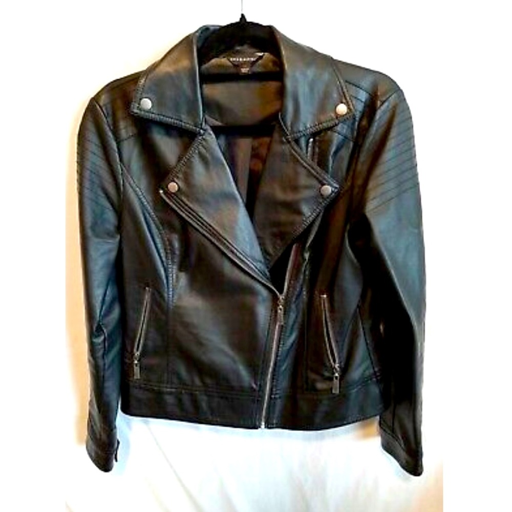 Rock & Republic Black Leather Jacket Womens